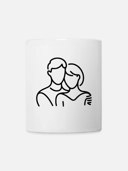 Abstract Natural Cycle Print Design - Mug - white