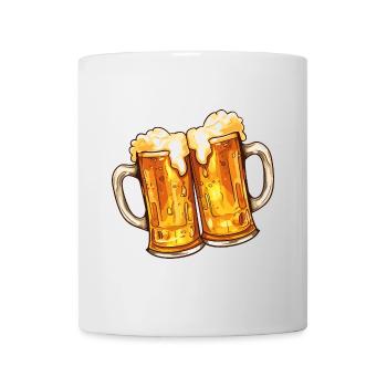 Bierkrug Bierkrüge Biergläser Bier Saufen Alkohol - Tasse - Weiß - Vorne