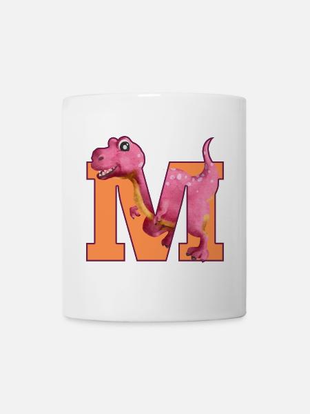 M- DINOSAURIER, Personalisierbar - Tasse - Weiß