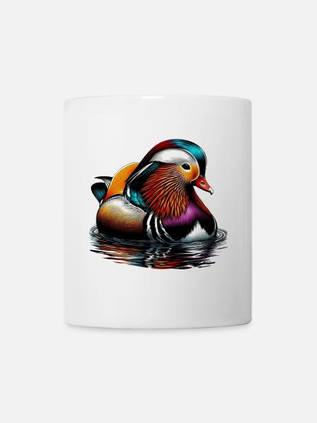 Mandarinente - Tasse - Weiß