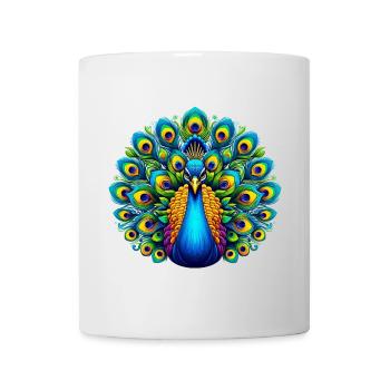 Pfau - Tasse - Weiß - Vorne