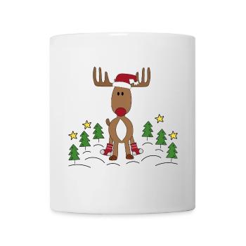 petit orignal pour Noël - Mug blanc - blanc - Devant