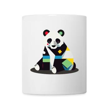 Geometric Panda – Minimalist and Cute - Mug - white - Front
