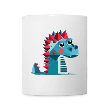 A Dino – Playful and Colorful Illustration - Mug - white - Front