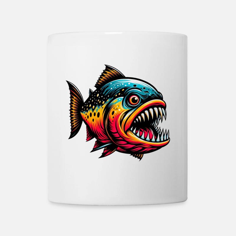 Piranha - Tasse - Weiß