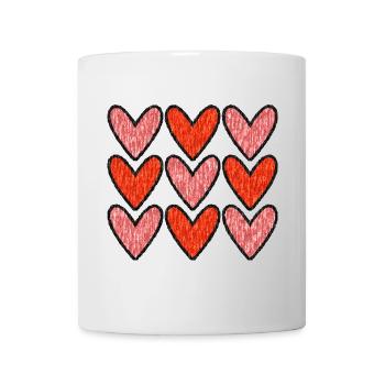 HERZ. PAPA. MAMA. Junggesellinnenabschied. BEBE. KIND. HERZ. FEST - Tasse - Weiß - Vorne