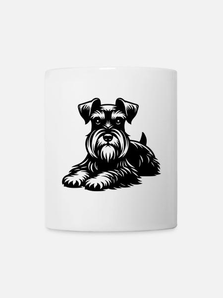 Zwergschnauzer - Tasse - Weiß
