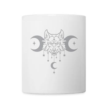 Wicca Moon Wolf - Customizable Color - Mug - white - Front