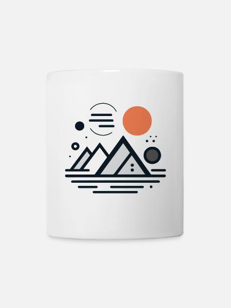 Gebirge - Tasse - Weiß
