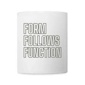 FORM FOLLOWS FUNCTION - Bauhaus Design Wagenfeld - Tasse - Weiß - Vorne