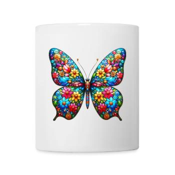 Papillon - Mug blanc - blanc - Devant
