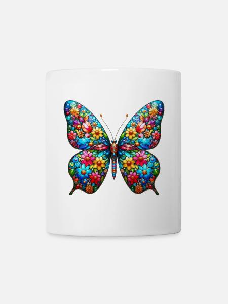 Papillon - Mug blanc - blanc