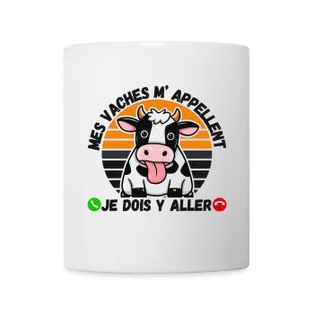 My cows call me humor farmer gift - Mug - white - Front