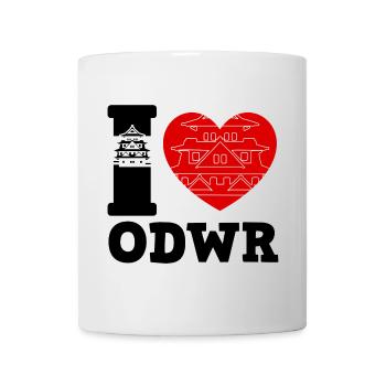 Hearts of Vacation with Huts and Palms - Mug - white - Front