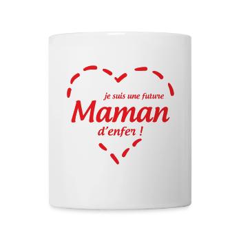 Future Maman d'enfer ! - Mug blanc - blanc - Devant