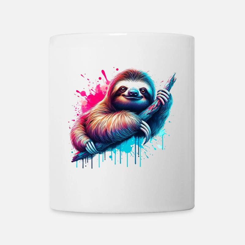 Faultier - Tasse - Weiß
