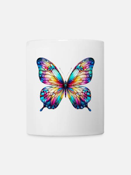 Schmetterling - Tasse - Weiß