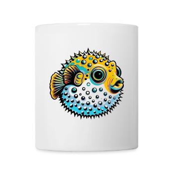 Kugelfisch - Tasse - Weiß - Vorne