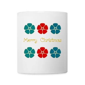 WEIHNACHTEN. FROHE WEIHNACHTEN. FROHE WEIHNACHTEN. NEUJAHRSTAG - Tasse - Weiß - Vorne