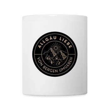 Allgäu Liebe - Von Bergen umgeben - Tasse - Weiß - Vorne