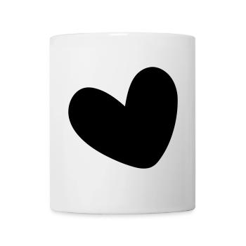 Herz einfarbig ausgefüllt - Tasse - Weiß - Vorne