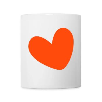 Herz ausgefuellt farbig - Tasse - Weiß - Vorne