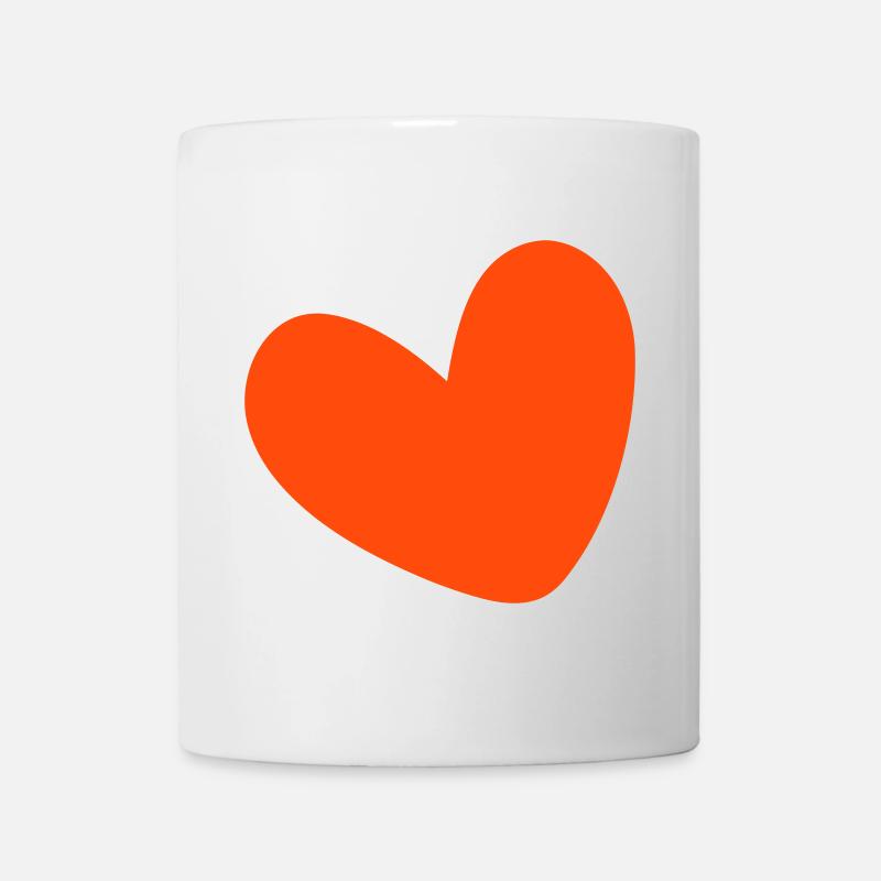 Herz ausgefuellt farbig - Tasse - Weiß