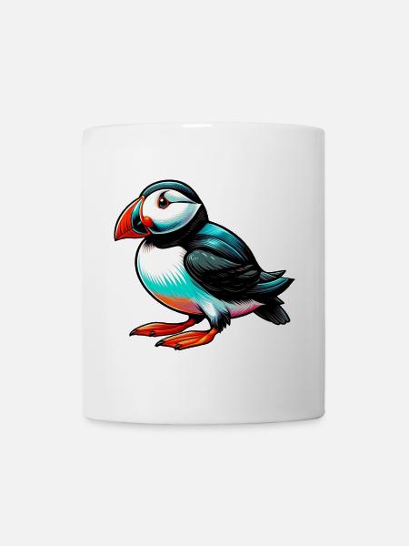 Papageitaucher - Tasse - Weiß