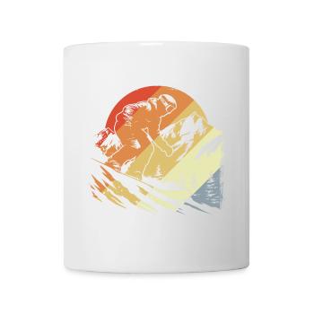Snowboarder Vintage Look - Mug blanc - blanc - Devant