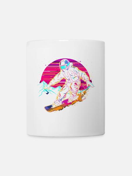 Snowboarder Vaporwave - Tasse - Weiß