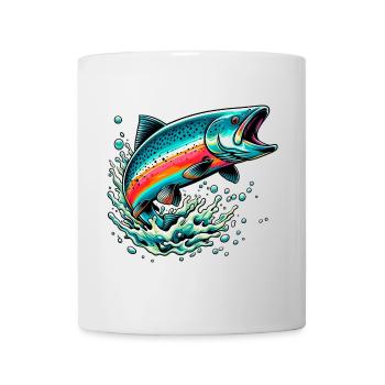Lachs - Tasse - Weiß - Vorne