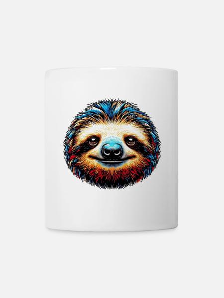 Faultier - Tasse - Weiß