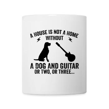 Guitarist and dog lover - Mug - white - Front