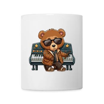 Funky Keys: A Piano-Playing Bear with Attitude - Mug - white - Front