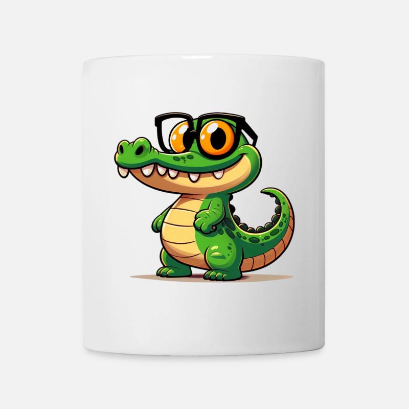 Alligator-Krokodil - Tasse - Weiß
