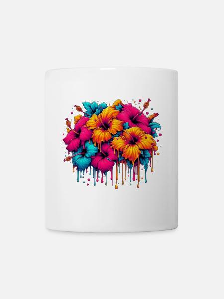 Hibiscus Flowers - Mug - white