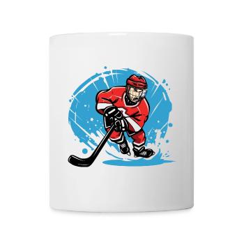 Eishockeyspieler - Tasse - Weiß - Vorne