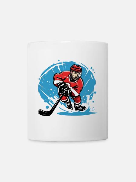 Joueur de hockey sur glace - Mug blanc - blanc