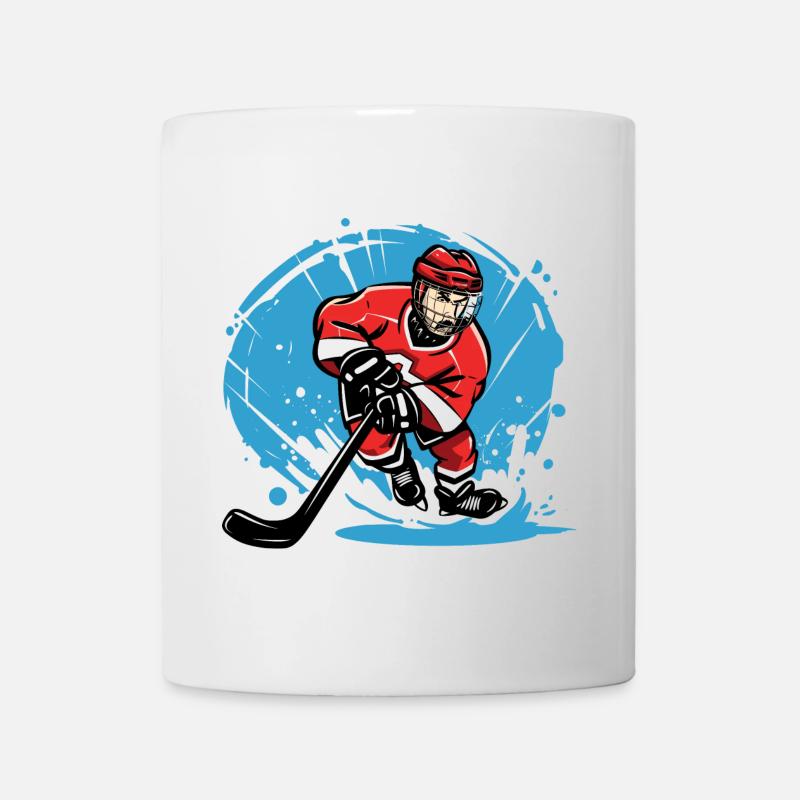 Joueur de hockey sur glace - Mug blanc - blanc