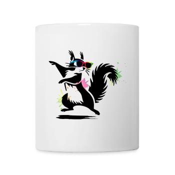 Stylisches Eichhörnchen mit Sonnenbrille Stencil - Tasse - Weiß - Vorne