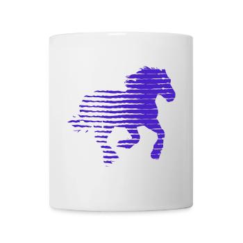 CHEVAL. POULE. COQ. ANIMAL. OISEAU. LICORNE. CONTE - Mug blanc - blanc - Devant