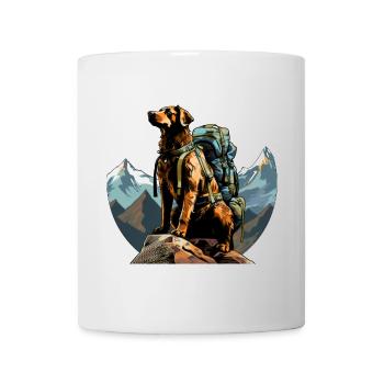 Hund Bergsteiger / Wandern Hunde - Tasse - Weiß - Vorne