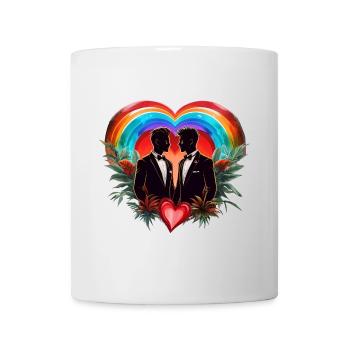 The magic of the moment: elegant cheerful silhouettes - Mug - white - Front