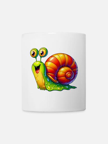Schnecke - Tasse - Weiß