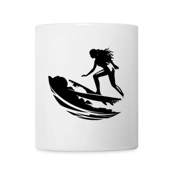 Surfeuse - Mug blanc - blanc - Devant