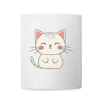 Cat Cute Cute Baby Kids Animal Cartoon - Mug - white - Front