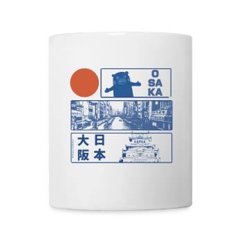 Osaka Japan Mono - Tasse - Weiß - Vorne