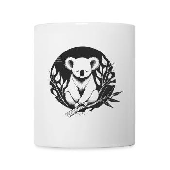 A koala surrounded by delicate eucalyptus branches - Mug - white - Front