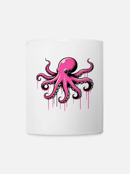Krake - Tasse - Weiß
