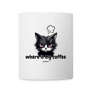 Angry cat wants coffee - Mug - white - Front